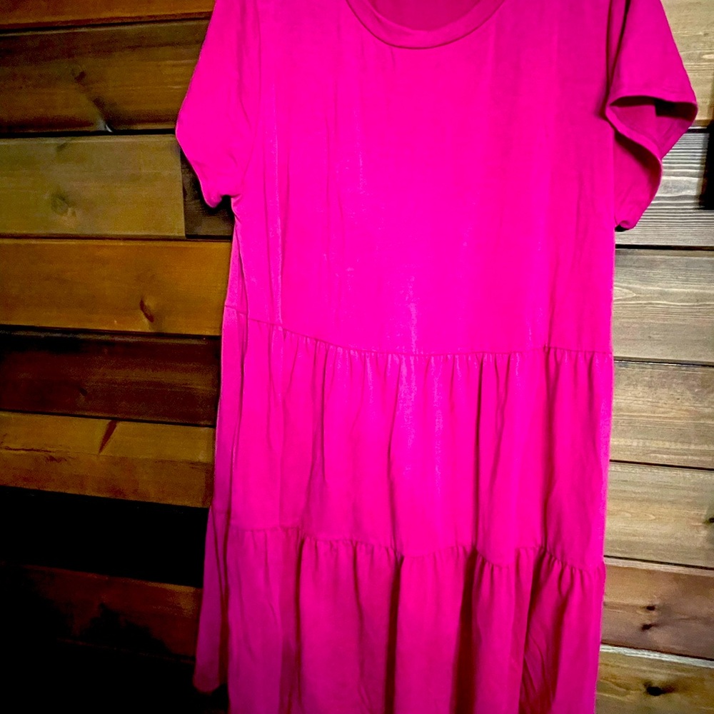 Lularoe XL Ariel Dress Hot Pink